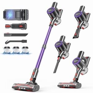 Cordless Vacuum Cleaner, 25kPA Vacuum Cleaners for Home, Stick Vac with Anti-...